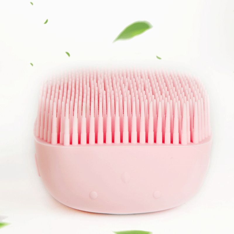 Soft Silicone Bath Brush Comb Scrubber Shampoo Dispenser