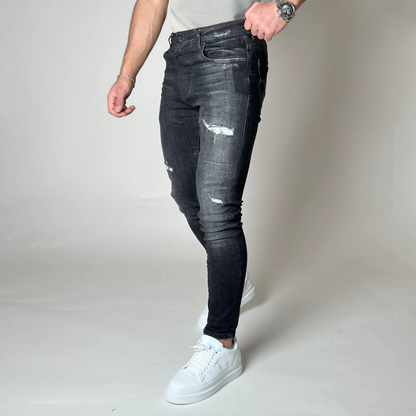 Black Distressed Jeans