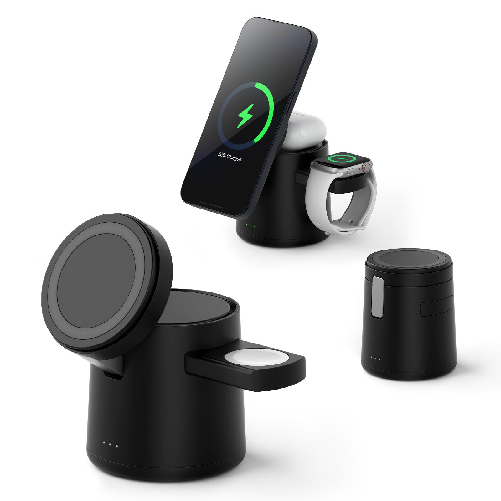 Magnetic 3-in-1 Wireless Charger 15W