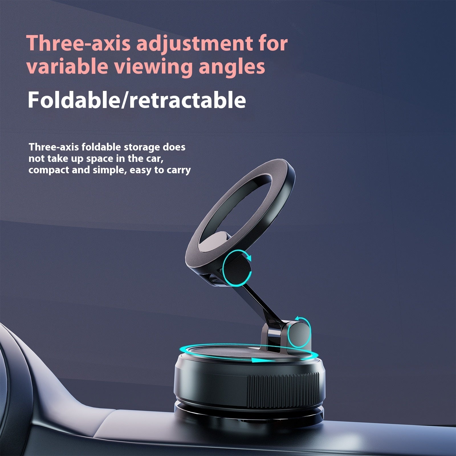 Magnetic Car Navigation Vacuum Phone Holder